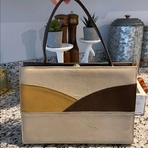 Mid Century Color Block Purse Handbag by Air Step